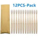 12PCS Mixed Color Bamboo Toothbrush