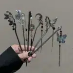 New Chinese Style Butterfly Flower Tassel Hair Stick for Women