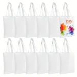 6 Pack Blank DIY Reusable Grocery Bags