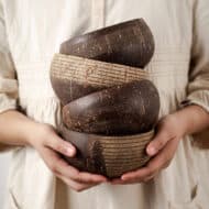 Eco-friendly Coconut Bowls & Spoons Set - Image 2