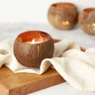 Coconut Shell Candle - Toasted Coconut Scent - Image 3
