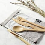 Bamboo Cutlery Set (Light grey bag)