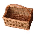 Small Rustic Rectangular Wicker Shopping Basket
