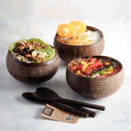 Eco-friendly Coconut Bowls & Spoons Set - Image 4