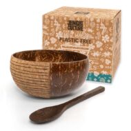 Patterned Coconut Bowl & Spoon Single Set - Image 7