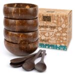 Eco-friendly Coconut Bowls & Spoons Set