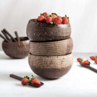 Eco-friendly Coconut Bowls & Spoons Set - Image 3