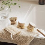 Sustainable Dish Brushes | 4 Piece Starter Set w/ Loofah Sponge - Image 3