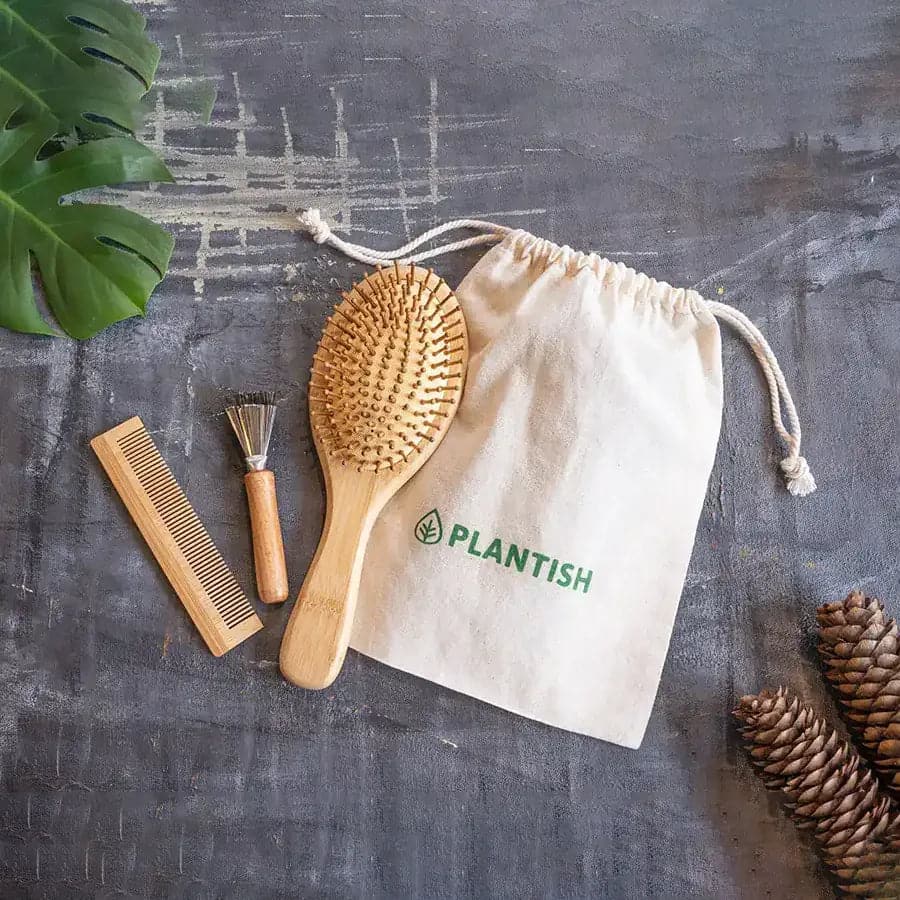 il_fullxfull.3817497840_2pfj_dfeb03bc-9a87-4976-80d5-a770e8a5a080.jpg Bamboo Hair Brush Set - Image 1