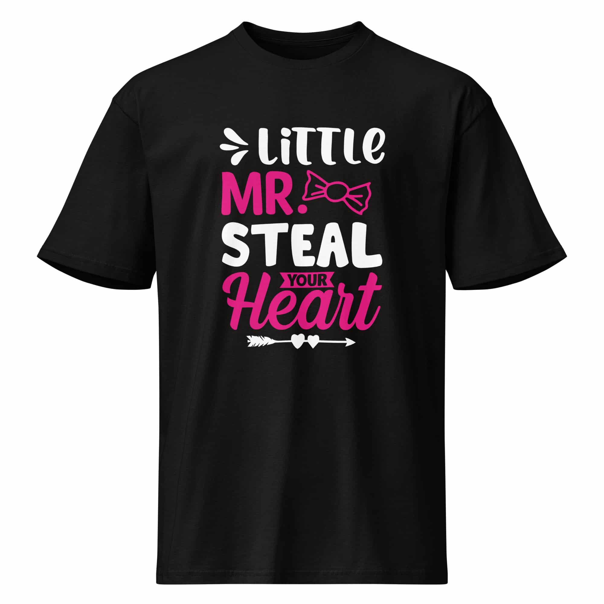 cotton-heritage-mc1082-i-mens-premium-short-sleeve-tee-black-front-69818dc5a0960.jpg Little Mr.steal Valentine T-Shirt - Image 1